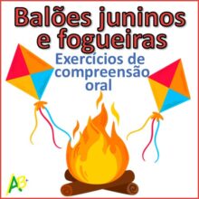 Balões juninos e fogueiras